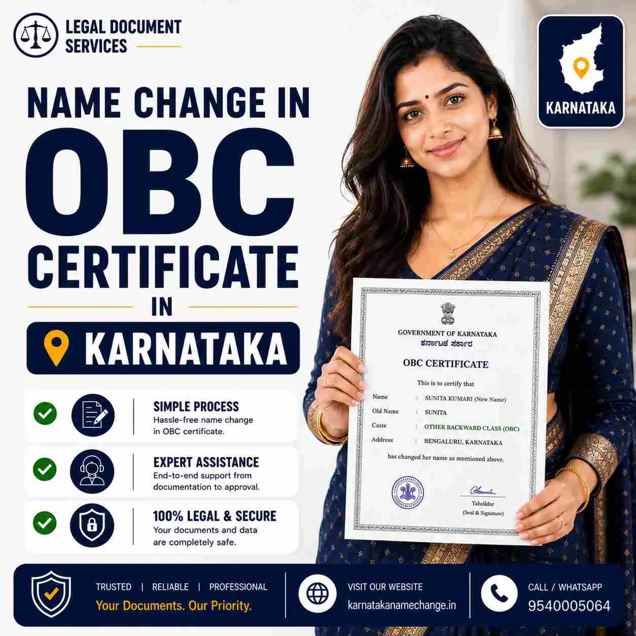 Name change in OBC certificate in Karnataka: Nadakacheri correction process Name change in OBC certificate in Karnataka: Nadakacheri correction application with caste and income proof