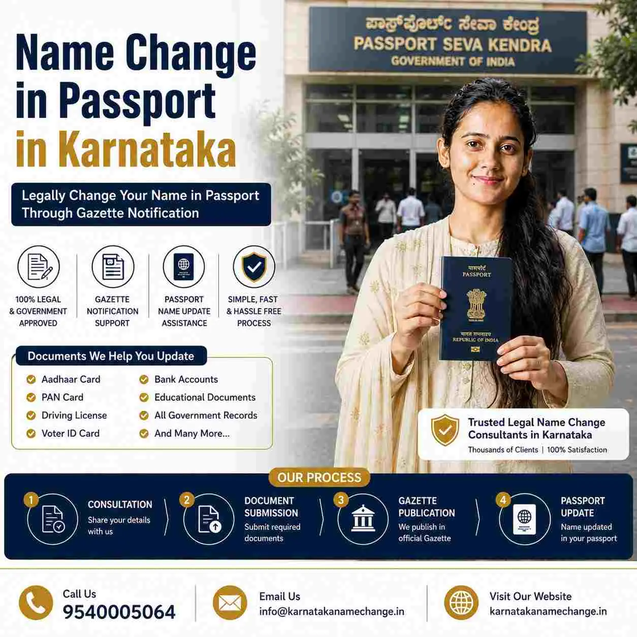 Name change in passport in Karnataka: the reissue routes for marriage, divorce and a full legal name change